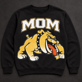 Custom college MOM bulldog crewneck example