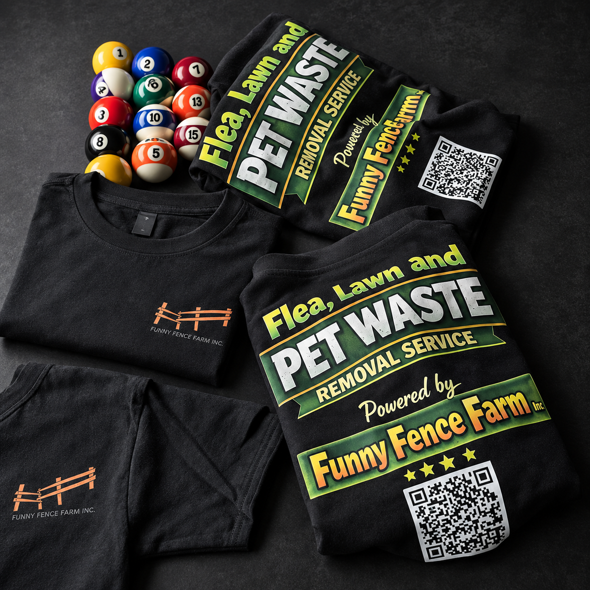 Custom business apparel with front and back printing