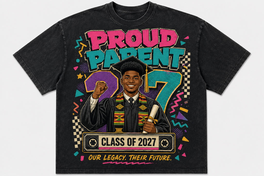 Custom Proud Parent graduation shirt example