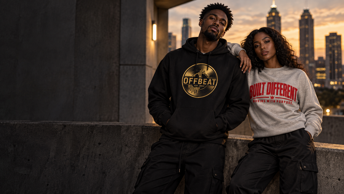 Offbeat Custom Brand urban streetwear homepage hero